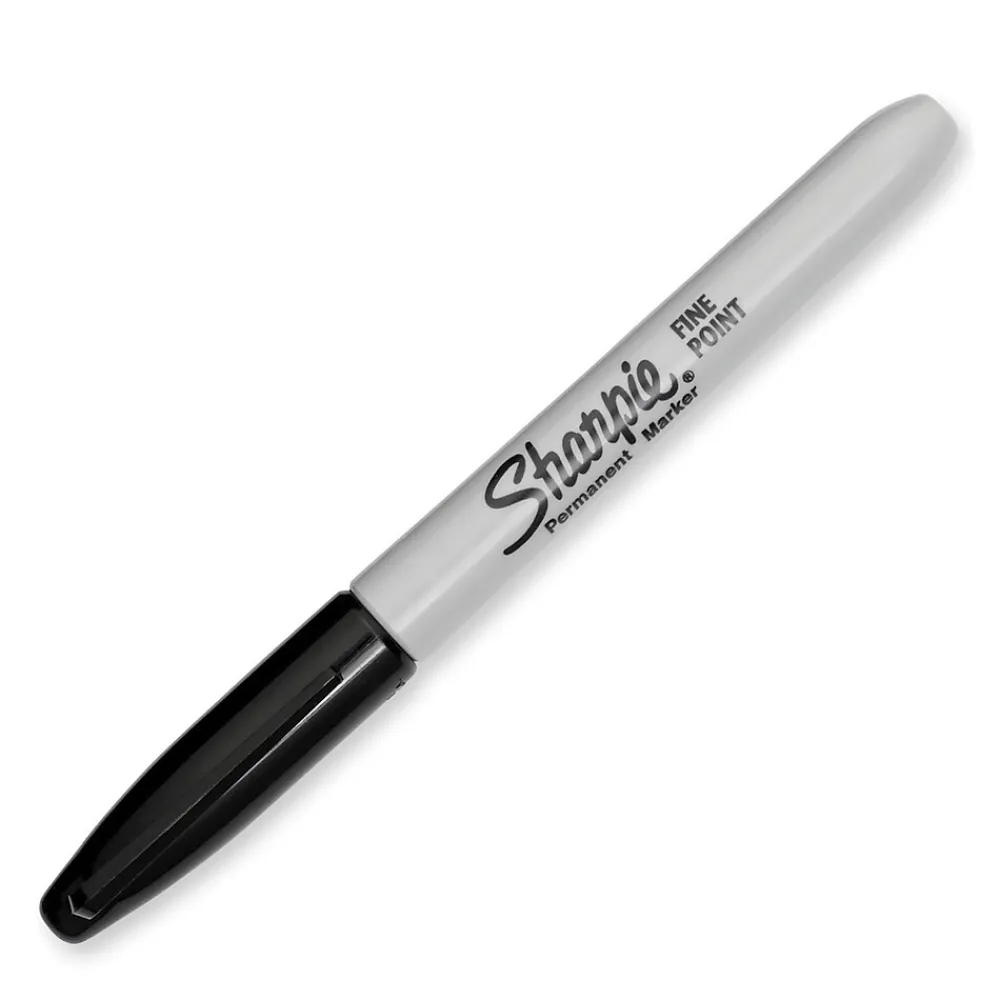 Markers|Sharpie Permanent Marker, Fine Tip, Black Ink, 2/Pack (30162)