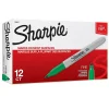 Markers|Sharpie Permanent Marker, Fine Point, Green, 12/Pack (SAN30004-12)