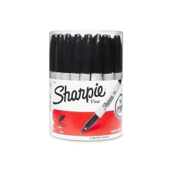 Markers|Sharpie Permanent Marker, Fine Tip, Black, 36/Pack (35010)