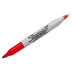 Markers|Sharpie Permanent Marker, Twin Tip, (32002) Red