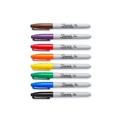 Markers|Sharpie Permanent Marker, Fine Tip, Assorted, 8/Pack (30078)