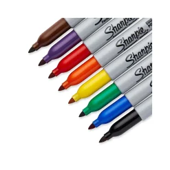 Markers|Sharpie Permanent Marker, Fine Tip, Assorted, 8/Pack (30078)