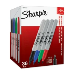 Markers|Sharpie Permanent Markers, Fine Tip, Assorted, 36/Pack (1921559) Assorted Colors