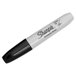 Markers|Sharpie Permanent Markers, Chisel Tip, Black, 36/Pack (2083007)