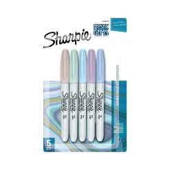 Markers|Sharpie Permanent Markers, Fine Tip, Mystic Gem Assorted Inks, 5/Pack (2136773)