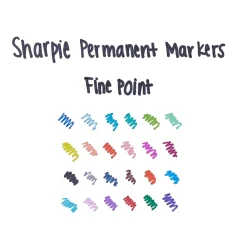 Markers|Sharpie Permanent Markers, Fine Tip, , 12/Pack (30008) Purple