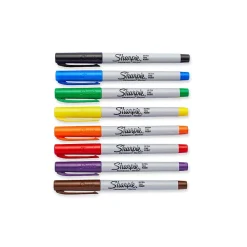 Markers|Sharpie Permanent Markers, Ultra Fine Tip, Assorted, 8/Pack (37600)