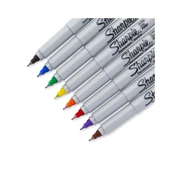 Markers|Sharpie Permanent Markers, Ultra Fine Tip, Assorted, 8/Pack (37600)