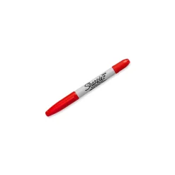 Markers|Sharpie Permanent Markers, Twin Tip, Red, 12/Pack (32002)