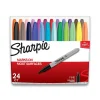 Markers|Sharpie Permanent Markers, Fine Tip, Assorted, 24/Pack (75846)