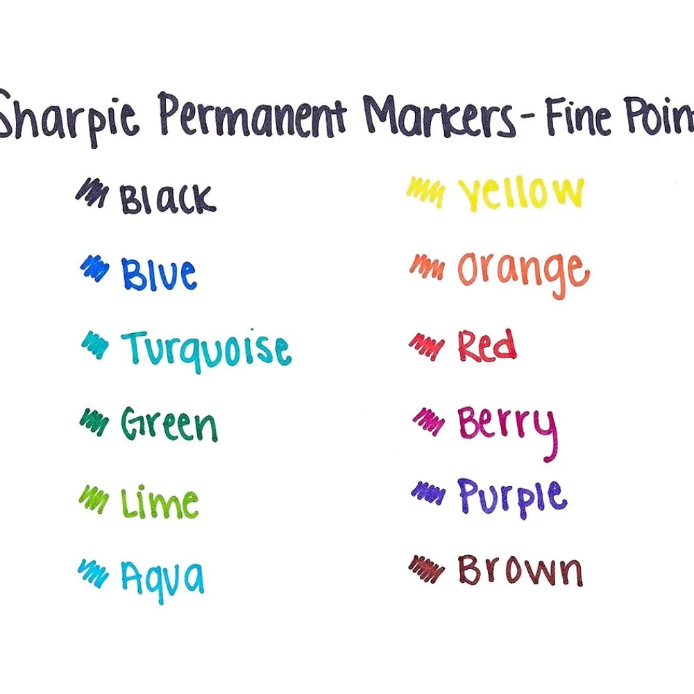 Markers|Sharpie Permanent Markers, Fine Tip, , 12/Pack (30004) Green