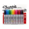 Markers|Sharpie Permanent Markers, Brush Tip, Assorted, 12/Pack (1810704)