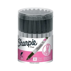 Markers|Sharpie Pink Ribbon Permanent Markers, Fine Tip, Black, 36/Pack (1801745)