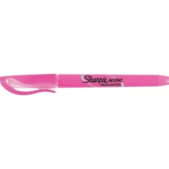 Highlighters|Sharpie Pocket Stick Highlighters, Chisel Tip, Flourescent Pink, Dozen (27009)