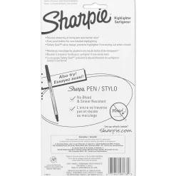 Highlighters|Sharpie Retractable Highlighter, Chisel Tip, Fluorescent Yellow, 5/Pack (1740822)