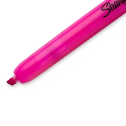 Highlighters|Sharpie Retractable Highlighter, Chisel Tip, Fluorescent Pink, Dozen (28029)