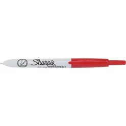 Markers|Sharpie Retractable Permanent Markers, Ultra Fine Tip, , 12/Pack (1735791) Red
