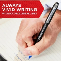 Pens|Sharpie Rollerball Pen, Arrow Point Pen for Bold Lines, Blue Ink, Dozen (2101306)