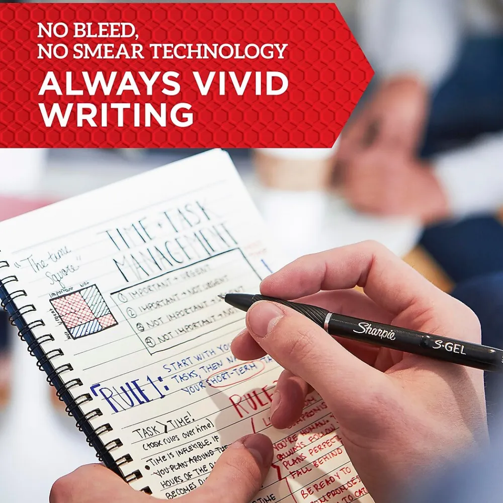 Pens|Sharpie S-Gel Gel-Ink Pen Refill, Medium Point, Blue Ink, 2/Pack (2141127)