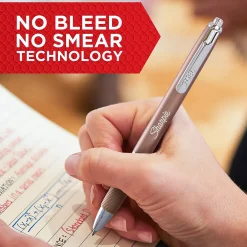 Pens|Sharpie S-Gel Metal RT Gel Pen, Medium Point, Black Ink, Dozen (2153580)