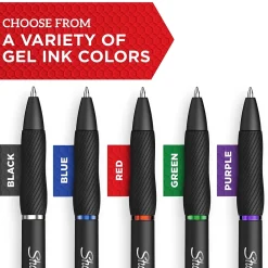 Pens|Sharpie S-Gel Retractable Gel Pens, Medium Point, 0.7mm, Ink, Dozen (2096159) Black