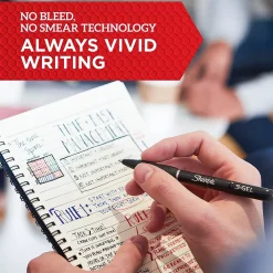 Pens|Sharpie S-Gel Retractable Gel Pens, Medium Point, 0.7mm, Ink, Dozen (2096159) Black