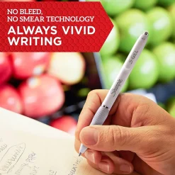 Pens|Sharpie S-Gel Retractable Gel Pen, Medium Point, 0.7mm, Black Ink, 8/Pack (2169762)