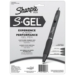 Pens|Sharpie S-Gel Retractable Gel Pen, Medium Point, 0.7mm, Black Ink, 8/Pack (2169762)