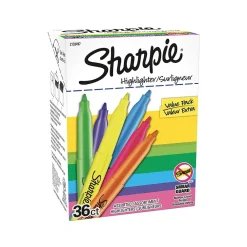 Highlighters|Sharpie Stick Highlighter, Chisel Tip, Assorted, 36/Pack (2133497)