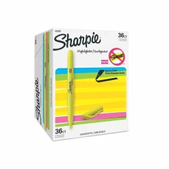 Highlighters|Sharpie Stick Highlighter, Chisel Tip, Yellow, 36/Pack (2003991)