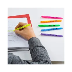 Highlighters|Sharpie Stick Pocket Highlighter, Chisel Tip, Yellow, 4/Pack (1770695)