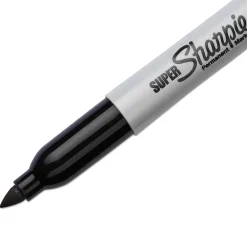 Markers|Sharpie Super Permanent Marker, Fine Tip, Black, Dozen (33001)