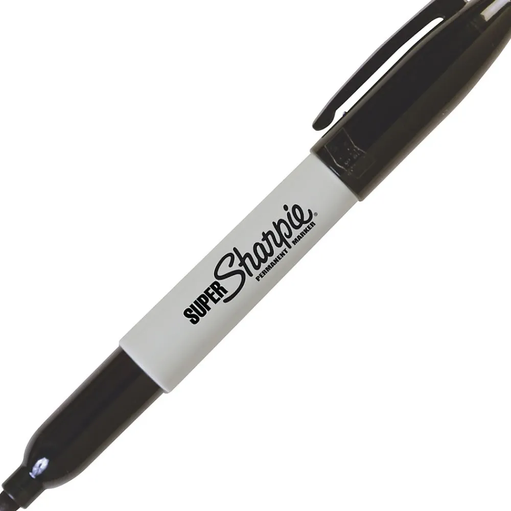 Markers|Sharpie Super Permanent Markers, Broad Fine Tip, Black (33001)