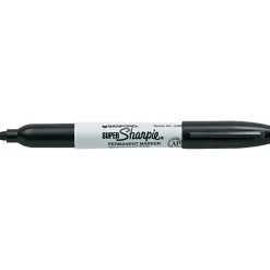 Markers|Sharpie Super Permanent Markers, Broad Fine Tip, Black (33001)