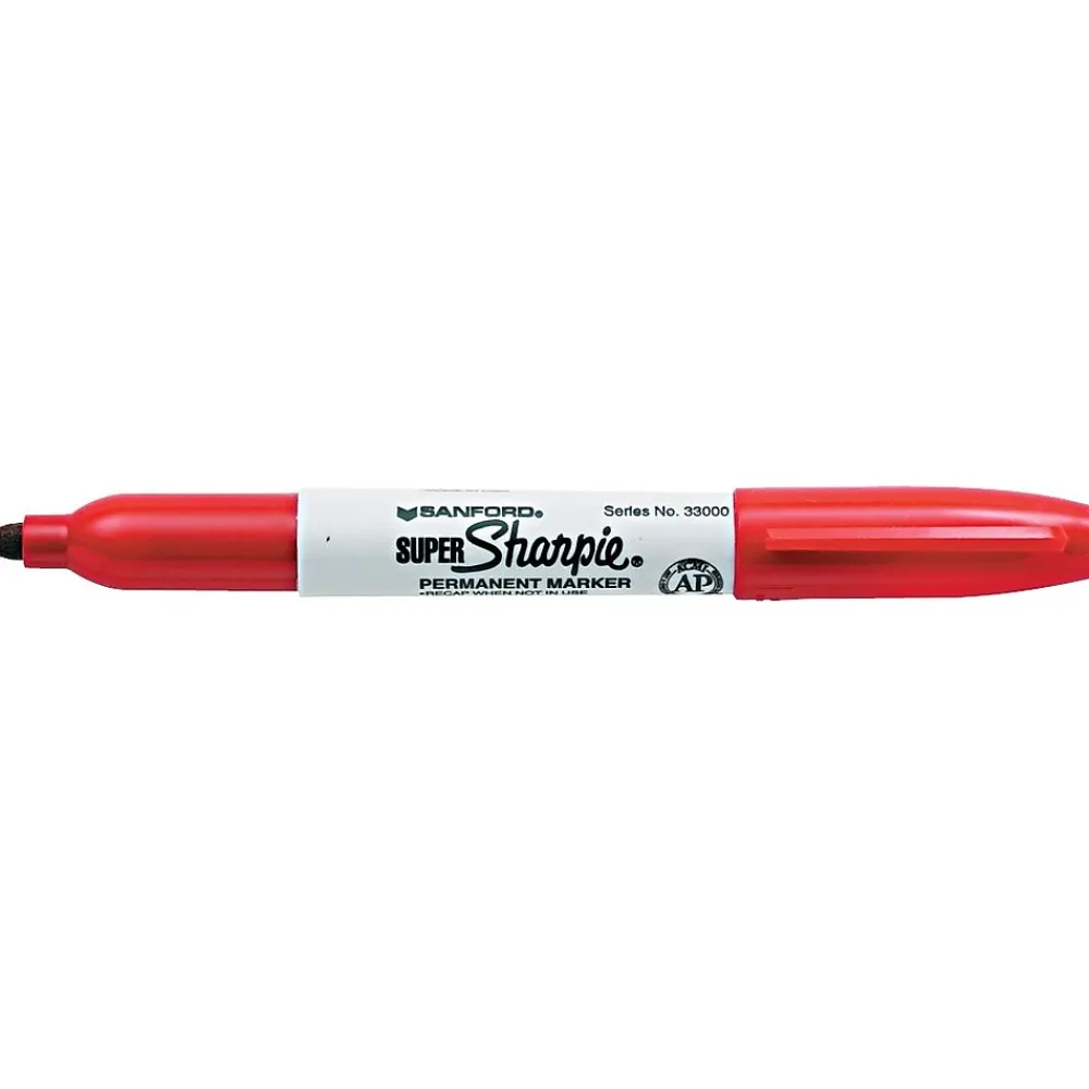 Markers|Sharpie Super Permanent Marker, Fine Tip, Red (33002)