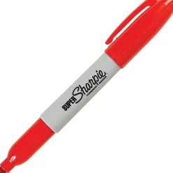 Markers|Sharpie Super Permanent Marker, Fine Tip, Red (33002)