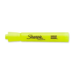 Highlighters|Sharpie Tank Highlighter, Chisel Tip, Yellow, 5/Pack (1809200)