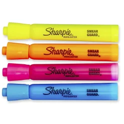 Highlighters|Sharpie Tank Highlighter, Chisel Tip, Assorted, 5/Pack (1809199)