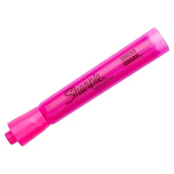 Highlighters|Sharpie Tank Highlighter, Chisel Tip, Pink, Dozen (25009)
