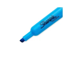 Highlighters|Sharpie Tank Highlighter, Chisel Tip, Fluorescent Blue, Dozen (25010)