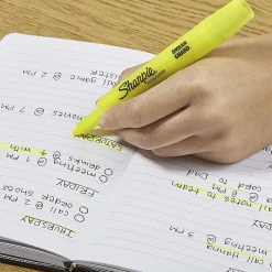 Highlighters|Sharpie Tank Highlighter, Chisel Tip, Fluorescent Yellow, Dozen (25025)