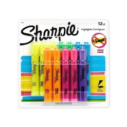 Highlighters|Sharpie Tank Highlighter, Chisel Tip, Assorted, Dozen (25145)
