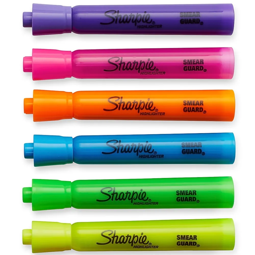 Highlighters|Sharpie Tank Highlighter, Chisel Tip, Assorted, Dozen (25145)