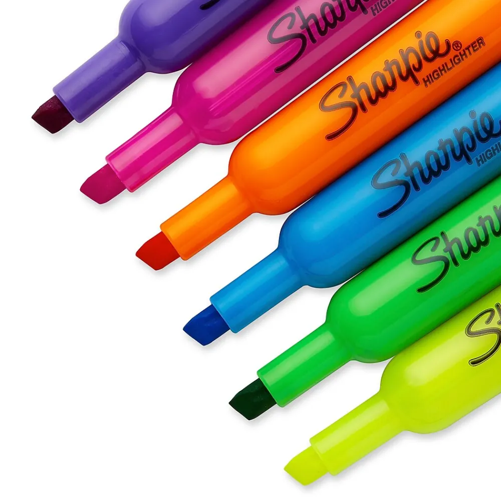 Highlighters|Sharpie Tank Highlighter, Chisel Tip, Assorted, Dozen (25145)