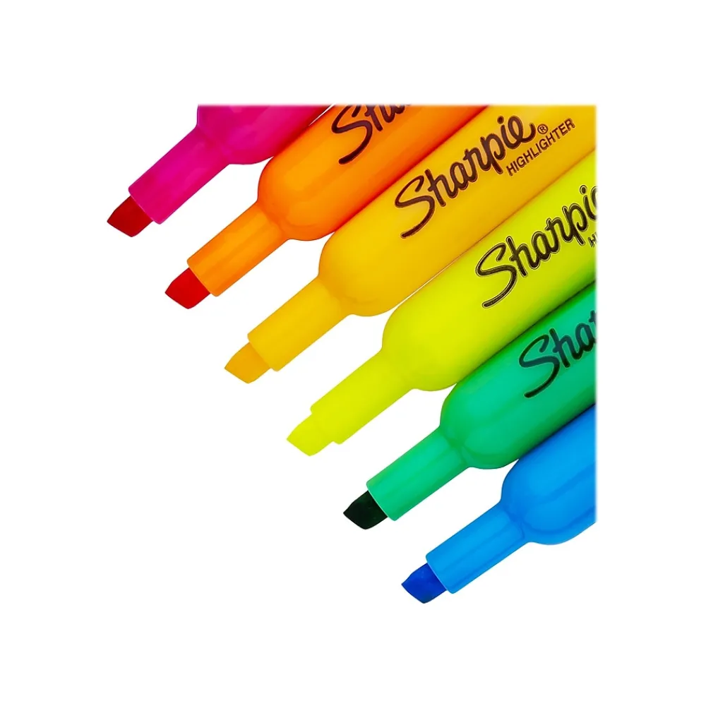 Highlighters|Sharpie Tank Highlighter, Chisel Tip, Assorted, Dozen (25053)
