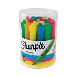 Highlighters|Sharpie Tank Highlighters, Chisel Tip, Assorted Colors, 20/Pack (25018)