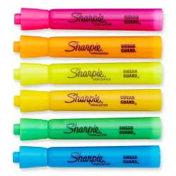 Highlighters|Sharpie Tank Highlighters, Chisel Tip, Assorted Fluorescent, 20/Pack (25018)