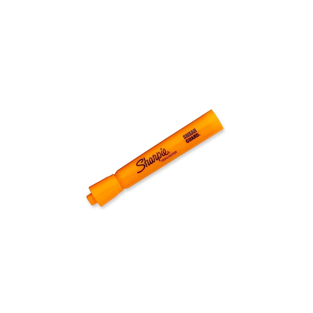 Highlighters|Sharpie Tank Highlighters, Chisel Tip, Orange, Dozen (25006)