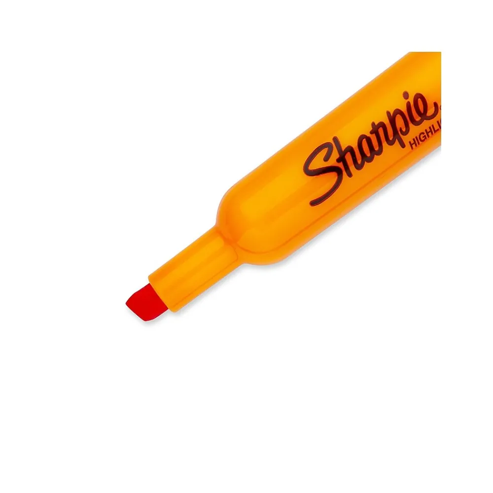 Highlighters|Sharpie Tank Highlighters, Chisel Tip, Orange, Dozen (25006)