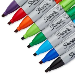 Markers|Sharpie Tank Permanent Marker, Chisel Tip, Assorted, 8/Pack (38250PP)